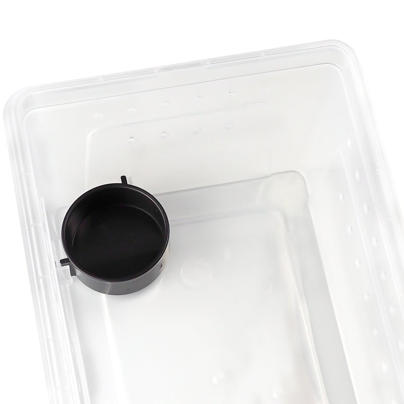 OMEM Portable Reptile Terrarium Habitat for Mini Pet Houses Breathable Holes Stackable Container (M) - Image 4